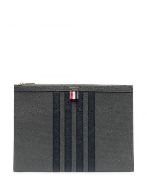 Pruhovaná peňaženka Thom Browne sivá
