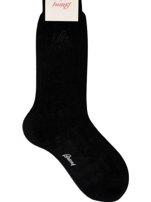 Хлопковые носки Brioni черные