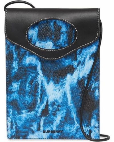 Bolsa con estampado con estampado abstracto Burberry azul
