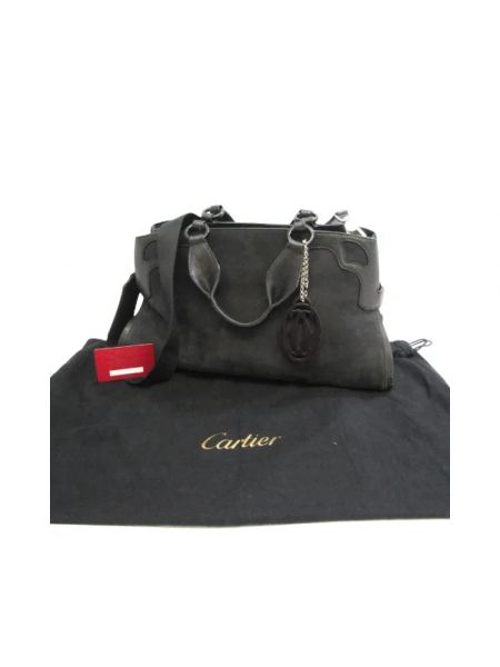 Bolsa de hombro retro Cartier Vintage negro