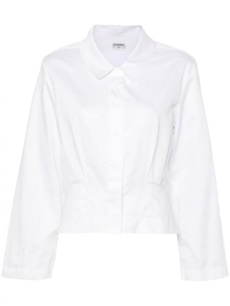 Plisirana košulja Chanel Pre-owned bijela