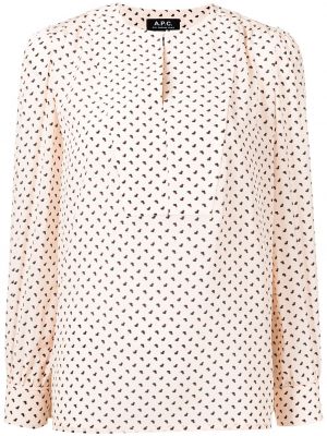 Chemise en soie A.p.c. rose