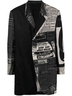 Overdimensjonert lang blazer Yohji Yamamoto svart