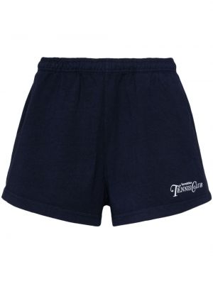 Pantaloncini di cotone Sporty & Rich blu