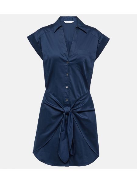 Mini robe en coton Veronica Beard bleu