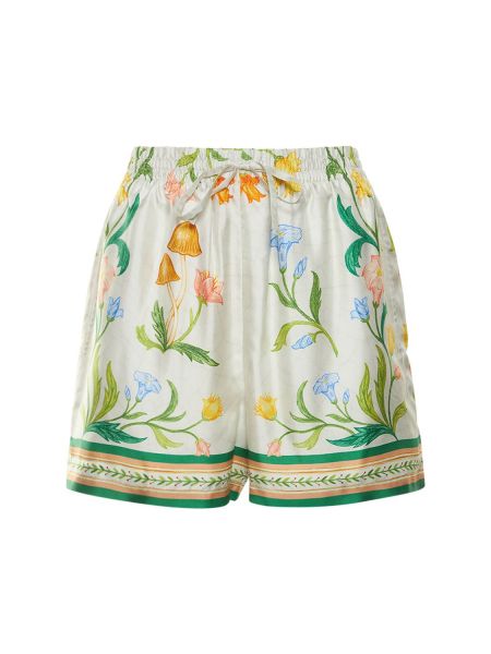 Shorts i silke med print Casablanca