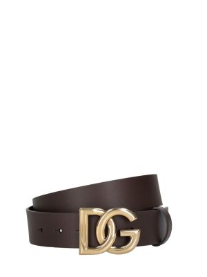 Cinturón de cuero Dolce & Gabbana dorado