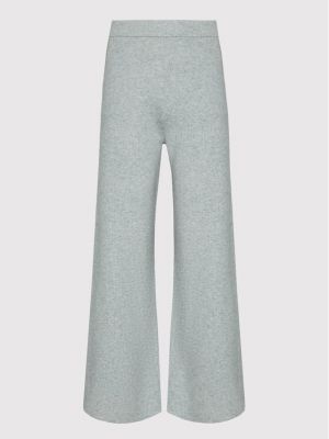 Pletene pletene hlače bootcut Calvin Klein Curve siva