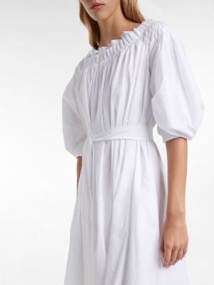 Bavlněné midi šaty Gabriela Hearst bílé
