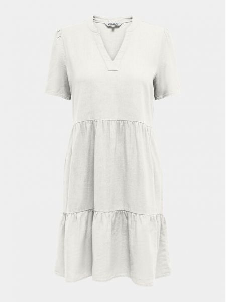 Sukienka mini z wiskozy Only biała