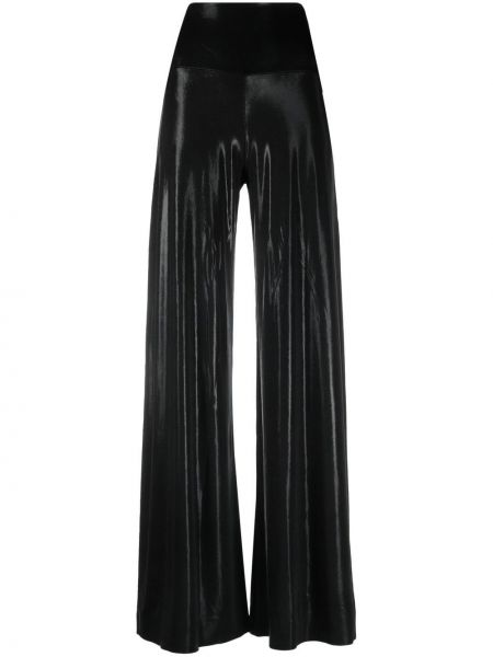 Pantalon taille haute large Norma Kamali noir