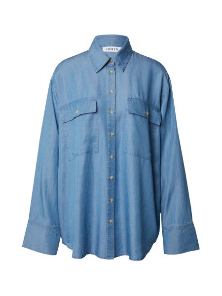 Tricou cu mânecă lungă Edited albastru