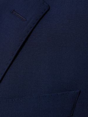 Slim fit vlnený priliehavý oblek Boss modrá