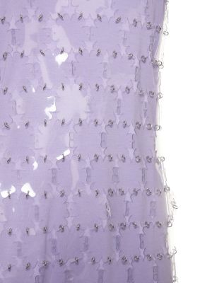 Прозрачна мини рокля на цветя Paco Rabanne