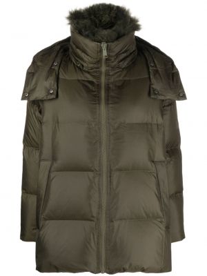 Kapucnis kabát Yves Salomon zöld