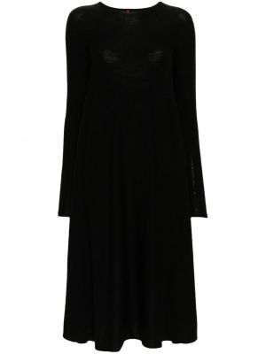 Μάλλινη μίντι φόρεμα Daniela Gregis μαύρο