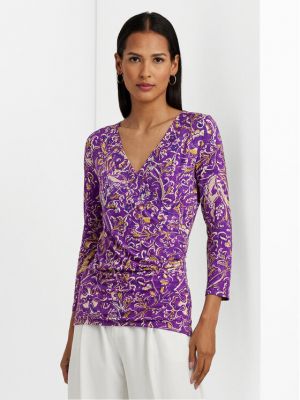 Bluză slim fit Lauren Ralph Lauren violet