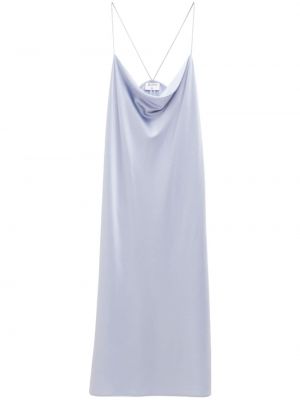 Drapované hedvábné šaty Filippa K modré