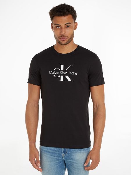 Camiseta manga corta de cuello redondo Calvin Klein Jeans negro