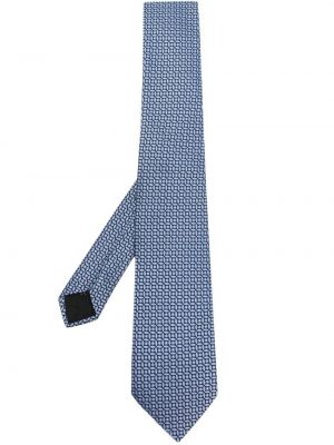 Jacquard seiden krawatte Lanvin blau