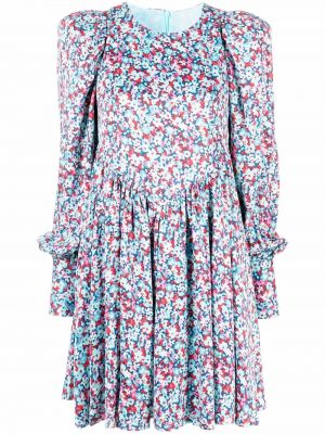 Vestido midi de flores con estampado Rotate azul