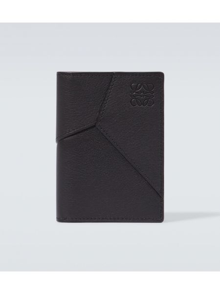 Portefeuille en cuir Loewe noir