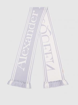 Фиолетовый шерстяной шарф Alexander Mcqueen