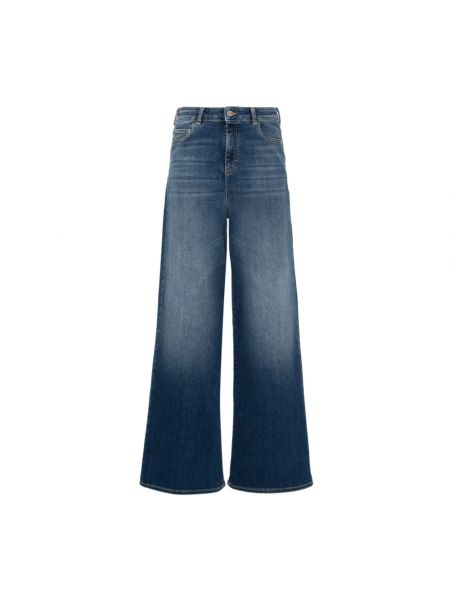 Jeansy relaxed fit Emporio Armani niebieskie