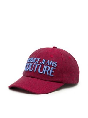 Kapa s šiltom Versace Jeans Couture rdeča