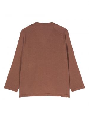 Sweter z dekoltem w serek Aspesi brązowy