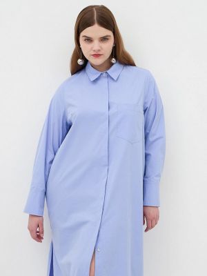 Платье-рубашка W&b голубое