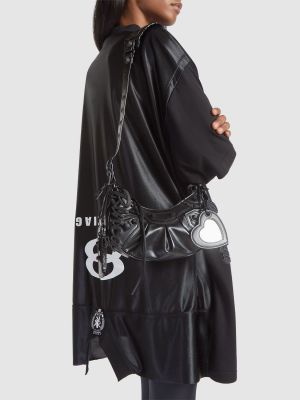 Kožená kabelka Balenciaga čierna