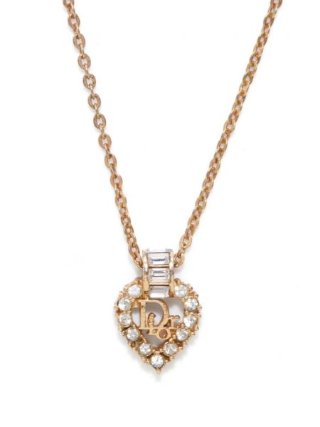 Αλυσίδα επίχρυσο με μοτίβο καρδιά Christian Dior Pre-owned χρυσό
