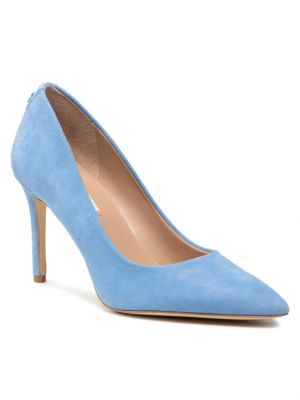 Полуотворени обувки с ток Guess синьо