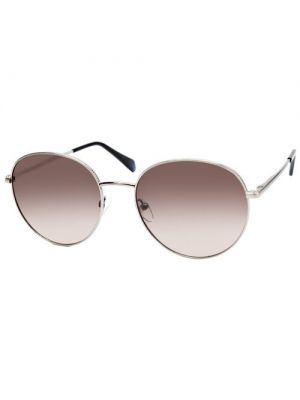 Солнцезащитные очки Enni Marco, овальные, оправа: металл, градиентные, для женщин серебряный