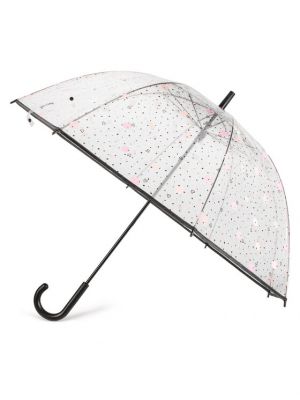 Taškuotas skėtis su širdelėmis Happy Rain balta