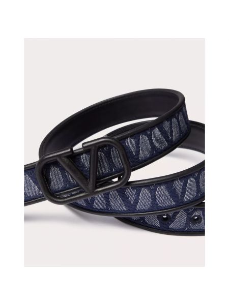 Cinturón de cuero Valentino Garavani azul