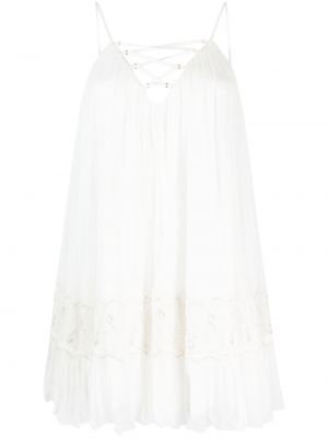Копринена мини рокля Nissa бяло