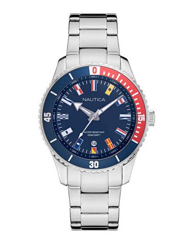 Zegarek srebrny Nautica
