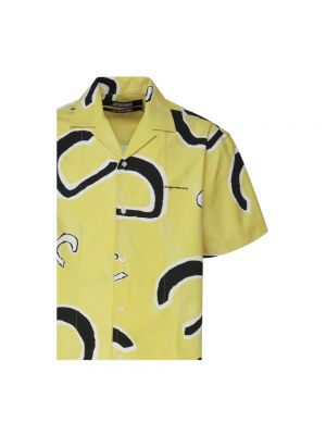 Camisa de algodón manga corta Jacquemus amarillo