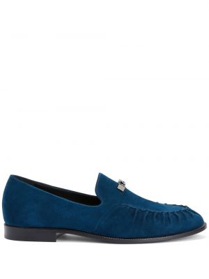 Pantofi loafer din piele de căprioară Giuseppe Zanotti albastru