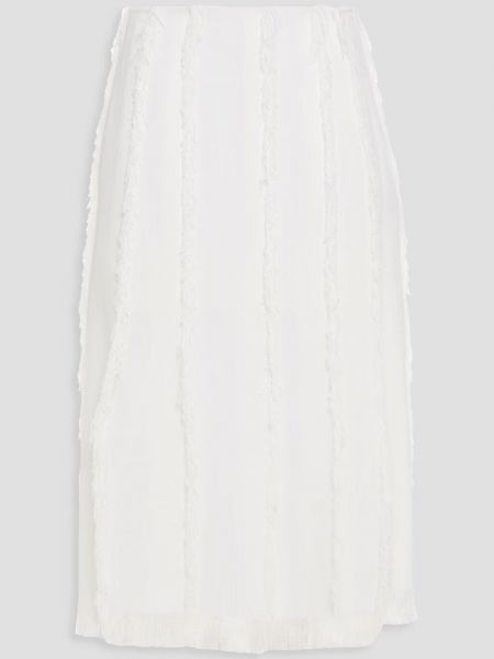 Белая юбка миди с потертостями Emilio Pucci