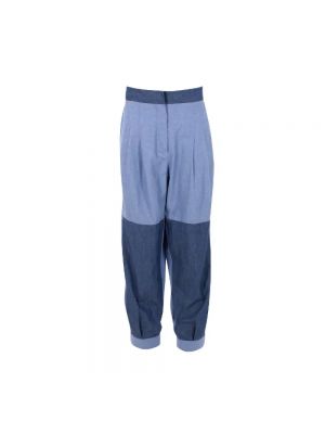 Spodnie bawełniane Loewe Pre-owned niebieskie
