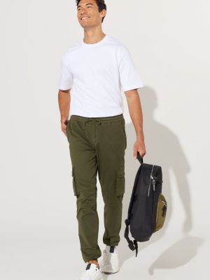 Spodnie cargo slim fit bawełniane z kieszeniami Ac&co / Altınyıldız Classics khaki