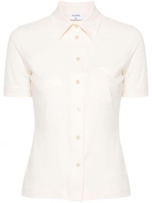 Bombažna srajca z vezenjem Filippa K bela