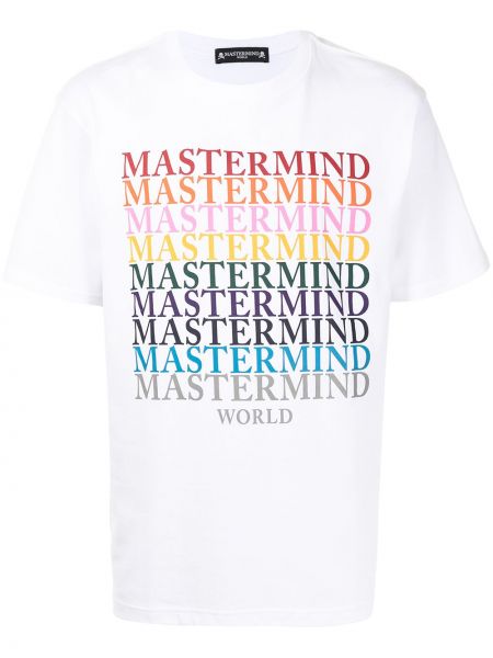 Camiseta con estampado Mastermind World blanco