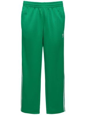Pantaloni cu dungi Adidas Originals verde