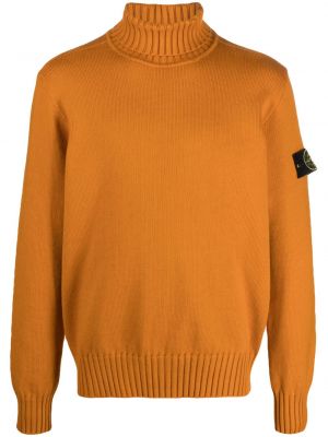 Памучен пуловер Stone Island оранжево