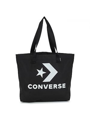 Czarna shopperka w gwiazdy Converse