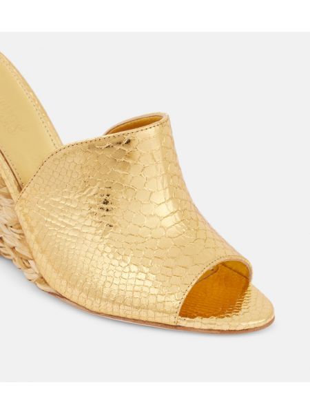 Usnjene nizki čevlji Paris Texas zlata